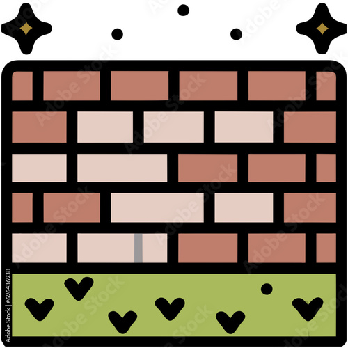 A decorative wall mural vektor icon illustation