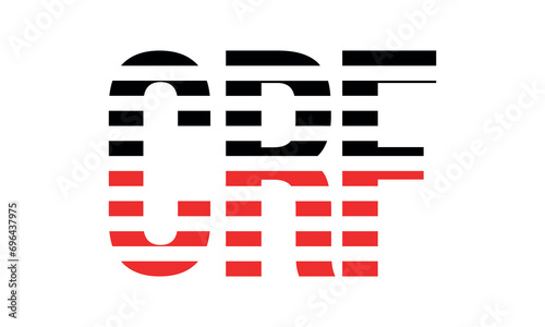 CRF three initial letter iconic line negative space minimal logo design vector template. monogram, abstract, wordmark, business, typography, minimalist, brand, company, flat, modern, unique, simple