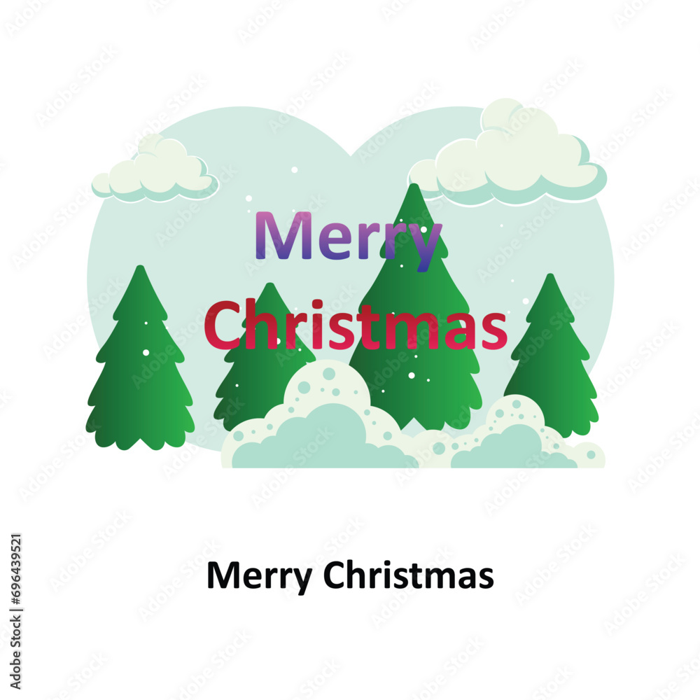 Christmas tree Vector Illustration that can be easily modified or edit

