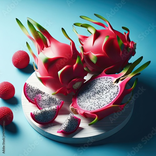 dragon fruit isolated on white background
