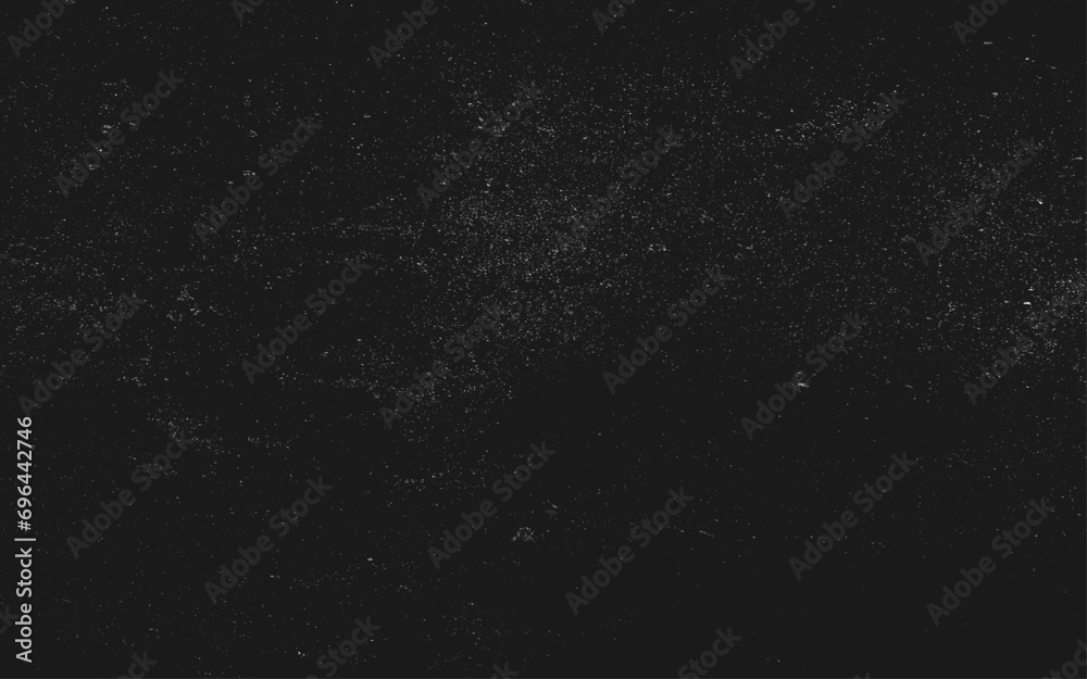 Snow on black background. Flying dust particles on a black background. Night sky vector vector illustration - obrazy, fototapety, plakaty 