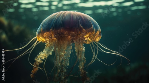 Oceanic Grace: Appreciating the Sublime and Graceful Presence of Jellyfish in the Sea. © arif