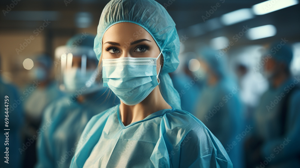 Doctor before surgery, Surgical Gown Doctor before surgery, Surgical Gown