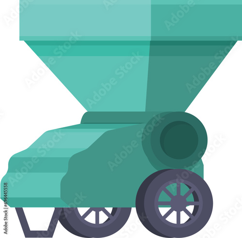 Automated shredder icon cartoon vector. Wood tree equipment. Air equipment