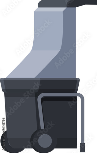 Foliage equipment shredder icon cartoon vector. Work trimmer. Timber machinery