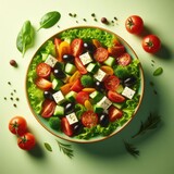 salad with tomatoes and cucumbers
