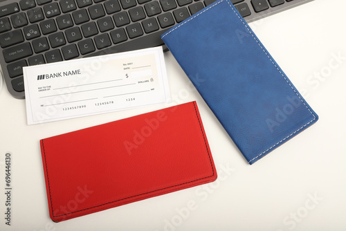 Photos Colorful leather checkbook