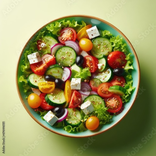 salad with tomatoes and cucumbers 