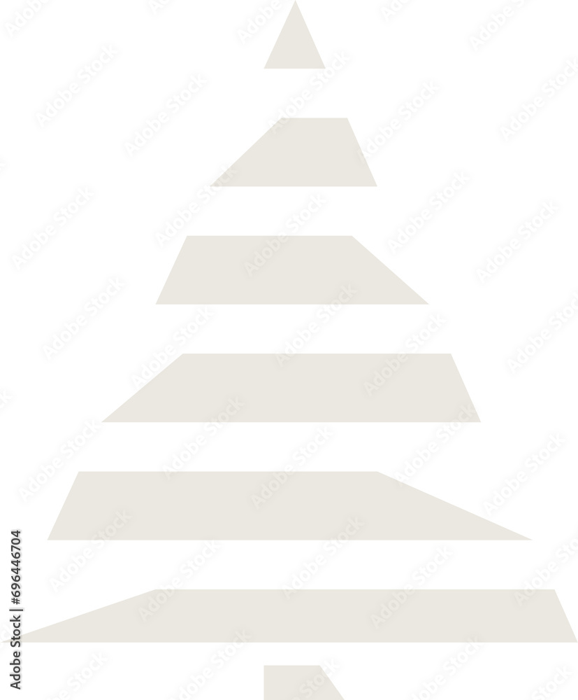 Modern white Christmas tree design, PNG file no background Modern white Christmas tree design, PNG file no background