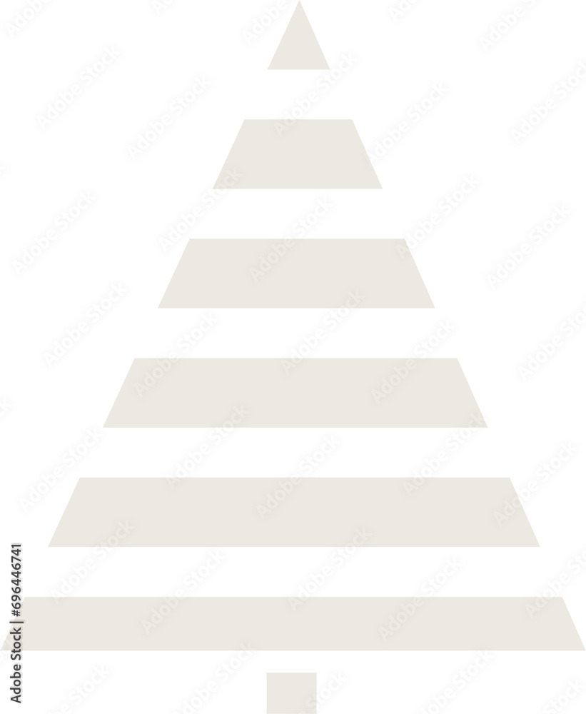 Modern white Christmas tree design, PNG file no background Modern white Christmas tree design, PNG file no background
