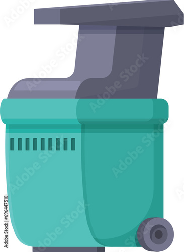 Electric shredder icon cartoon vector. Robot tool. Forest tree cutter