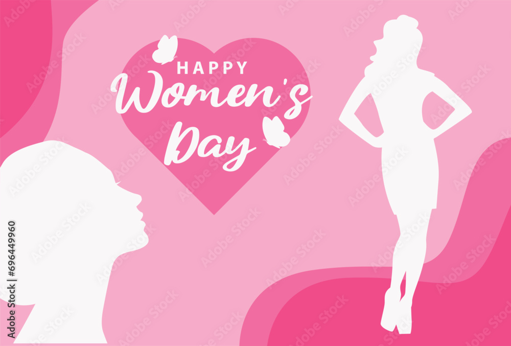 women's day background in flat vector design