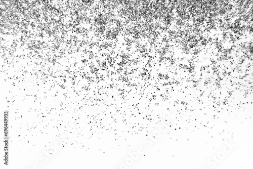 Silver glitter isolated on white background