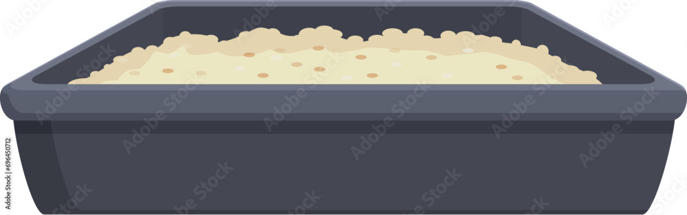 Fototapeta premium Cute sand tray icon cartoon vector. Kid modern bag. Tray clean