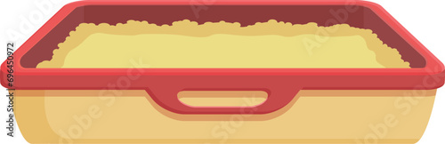 Family clean tray icon cartoon vector. Animal clean filter. House toilet
