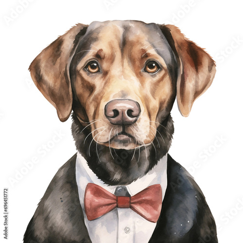 Watercolor Labrador, Labrador teacher, illustration, watercolour style on white background © Director