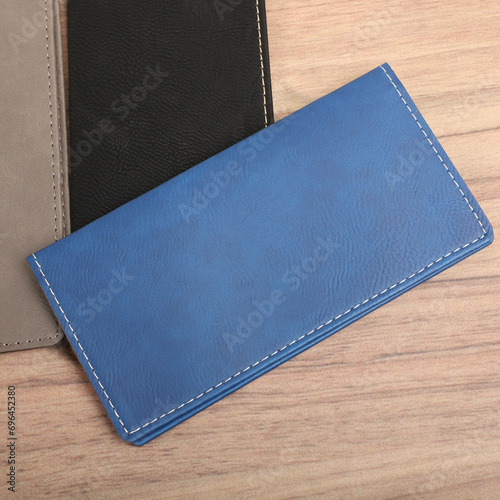 Фотография Colorful leather checkbook