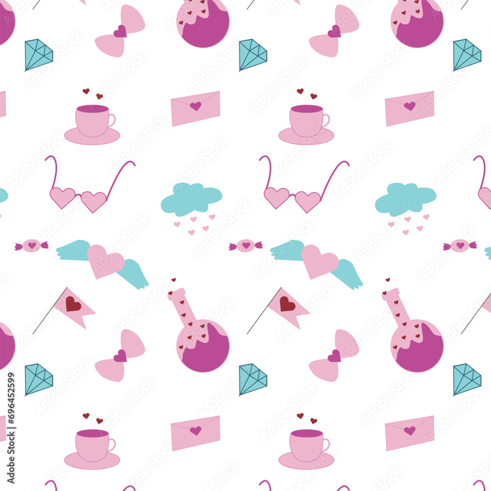 Template design for Valentine s day Seamless Pattern Vector Illustration Template design for Valentine s day Seamless Pattern Vector Illustration