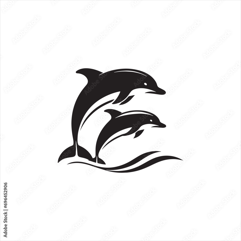 dolphin silhouette: Coastal Serenity, Tranquil Dolphins, and Oceanic Bliss in Calming Silhouettes - Minimallest fish black vector
dolphin silhouette: Coastal Serenity, Tranquil Dolphins, and Oceanic Bliss in Calming Silhouettes - Minimallest fish black vector