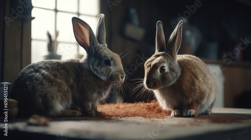 Tranquil Thickets Rabbit Hideouts in Peaceful Repose