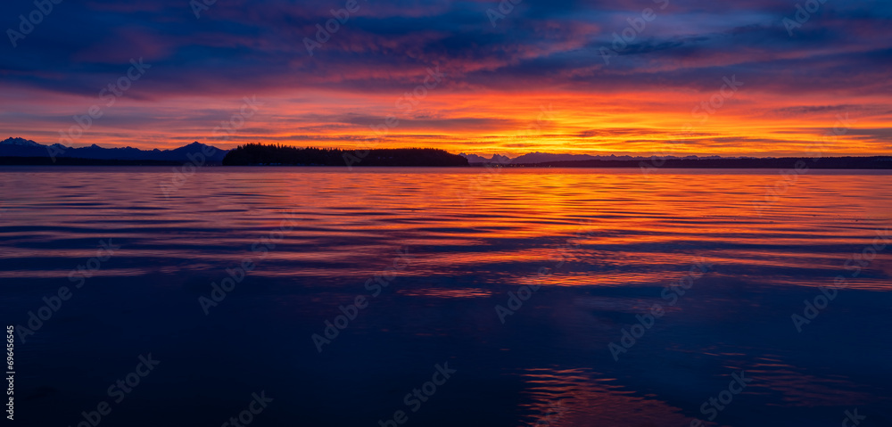 Sunrise at Witter Beach on Whidbey Island, Washington State