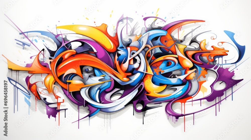 Obraz premium background of graffiti style on white_background