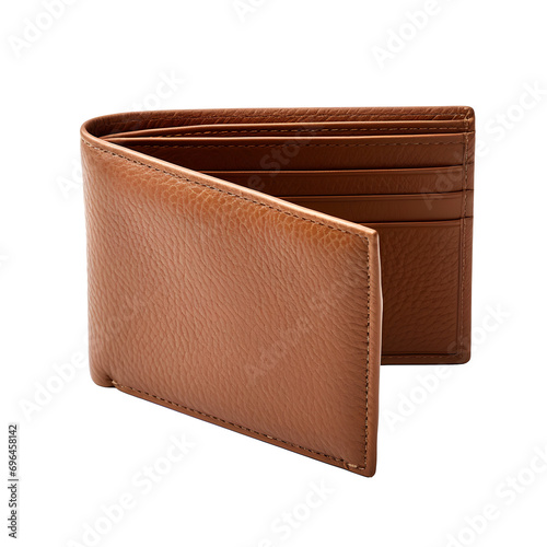 Close-up photo of leather wallet without background photo