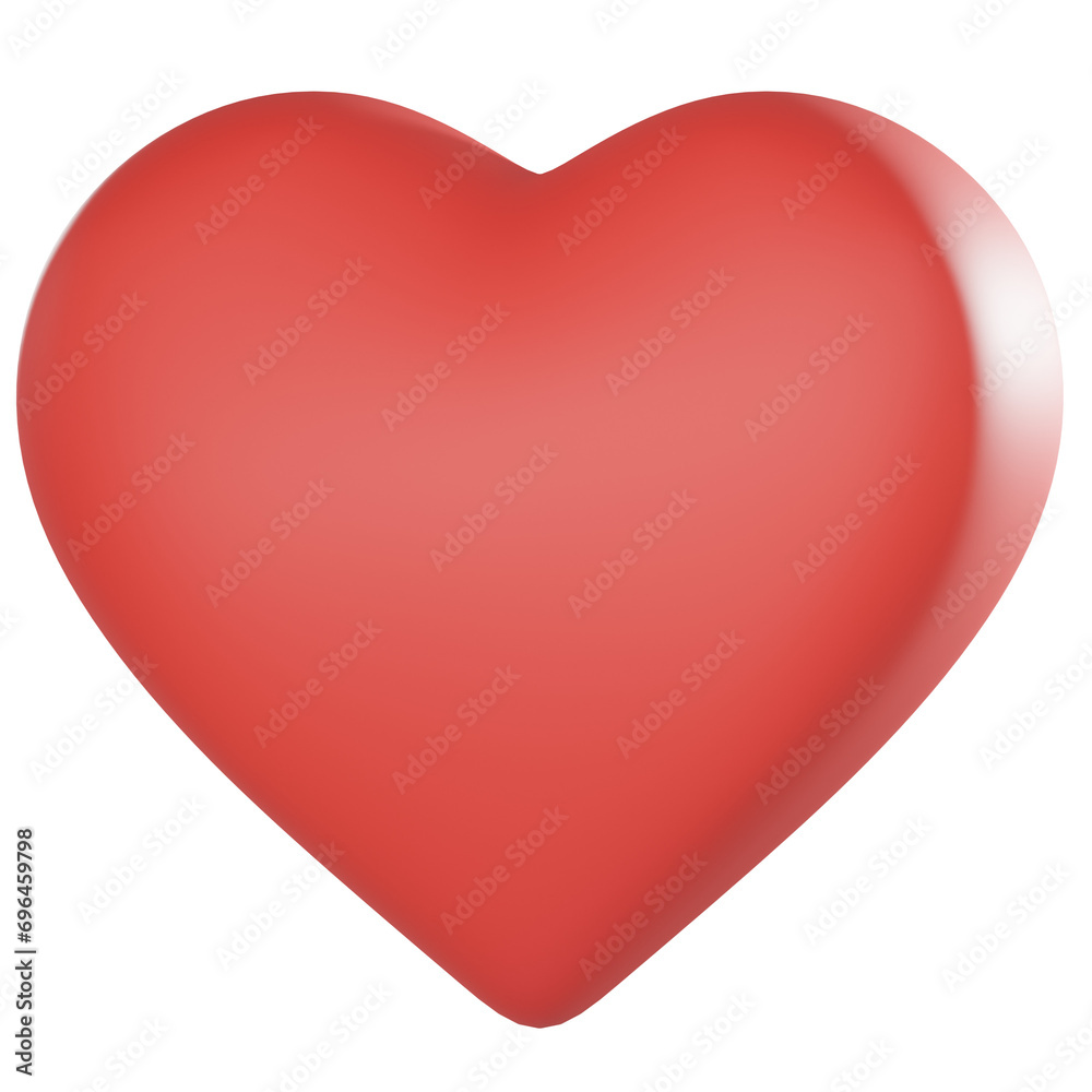 3d cartoon red heart shape 3d cartoon red heart shape