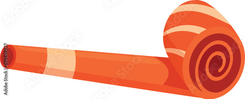 Gift party blower icon cartoon vector. Festival cone. Roll paper joy