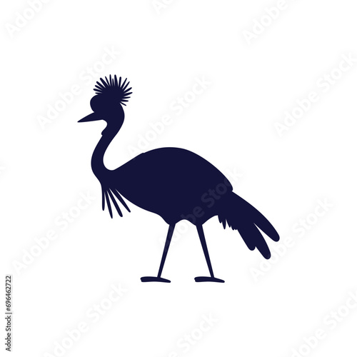 Crowned crane silhouette.