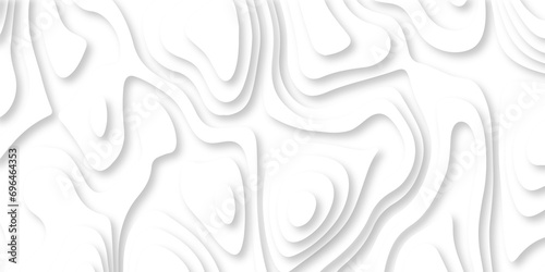  Seamless abstract white wave topography papercut background 3d realistic design use for ads banner and advertising print design vector. 3d topography relief. Vector topographic illustration.