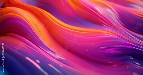 dynamic colorful vibrant iridescent liquid flow animation - calming rhythm background photo