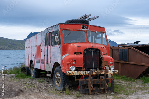 rusty old firetruck
