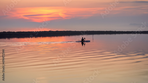 Kayaker in the Sunset