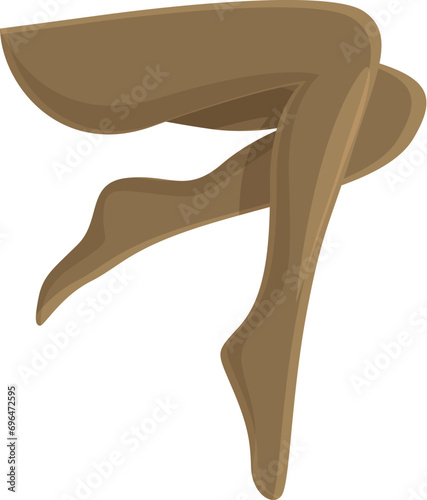 Girl pantyhose icon cartoon vector. Limbs art. Nude elegant lady