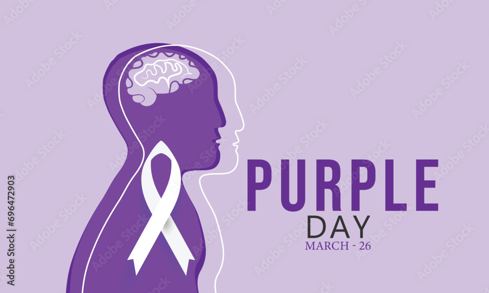 Purple Day. background, banner, card, poster, template. Vector illustration.
