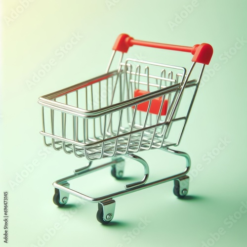 shopping cart isolated on white 