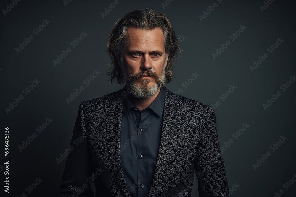 Fototapeta premium Experienced Male Therapist in Thoughtful Pose