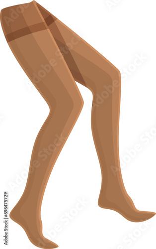 Female pantyhose icon cartoon vector. Model sexy. Shoe look foot