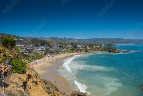 Amazing Landscape View on the West Coast of USA, Pacific Ocean, the City of Laguna Niguel, California, USA