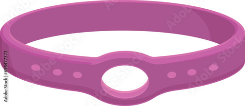 Colorful flea collar icon cartoon vector. Fur travel health. Animal pet