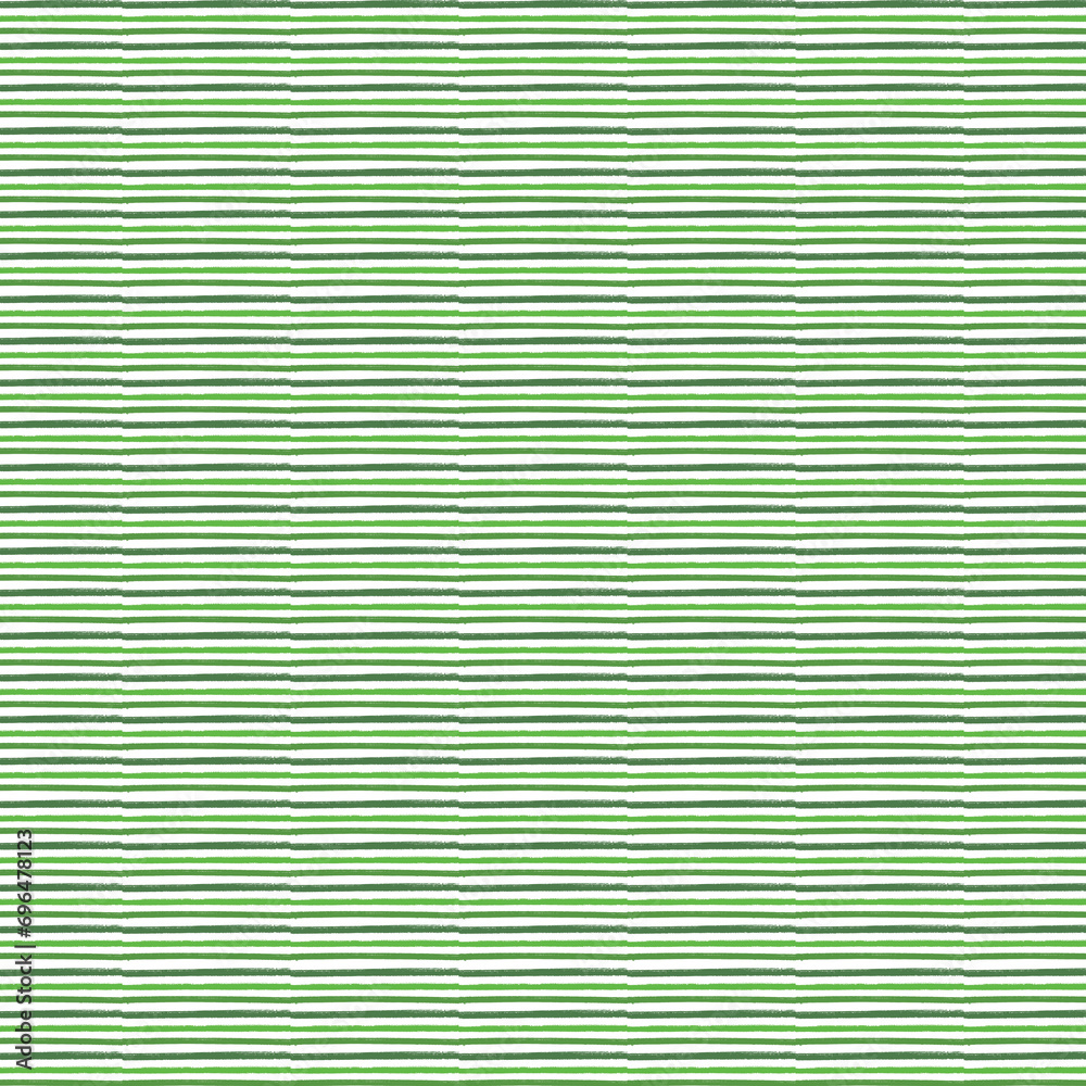 Obraz premium Green Stripes hand drawn seamless background