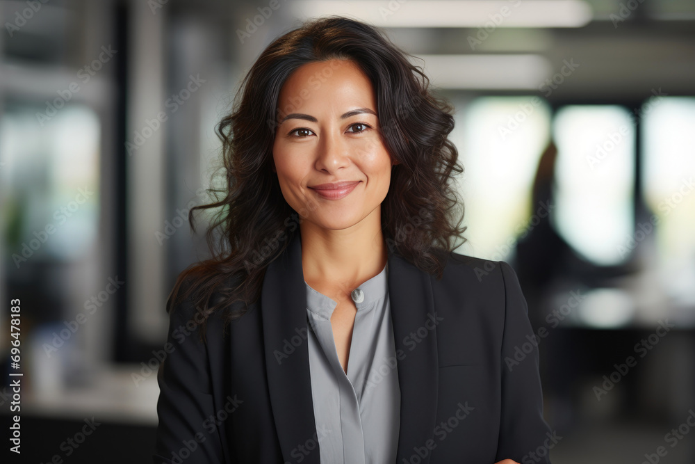 40-Year-Old Asian Psychologist in Inviting Office Scene 40-Year-Old Asian Psychologist in Inviting Office Scene