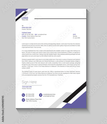 Company letterhead design template