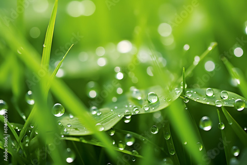 dew on grass.