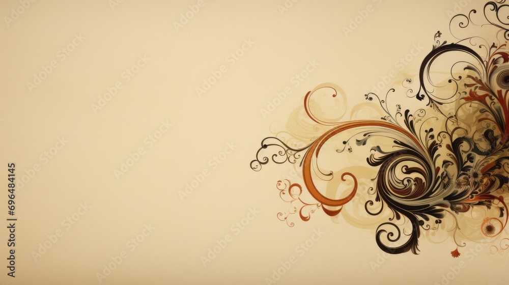 abstract beige background in swirls and flourishes, stylized floral decorations style with space for text abstract beige background in swirls and flourishes, stylized floral decorations style with space for text