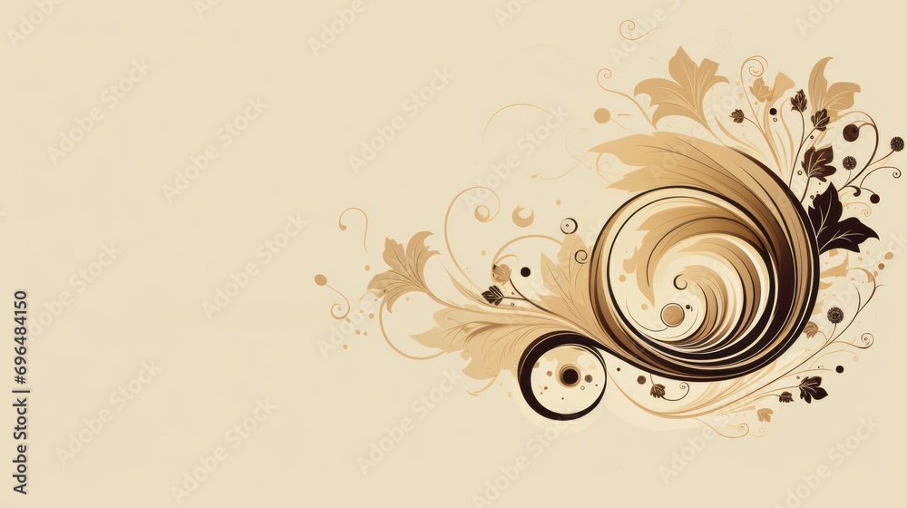 abstract beige background in swirls and flourishes, stylized floral decorations style with space for text abstract beige background in swirls and flourishes, stylized floral decorations style with space for text