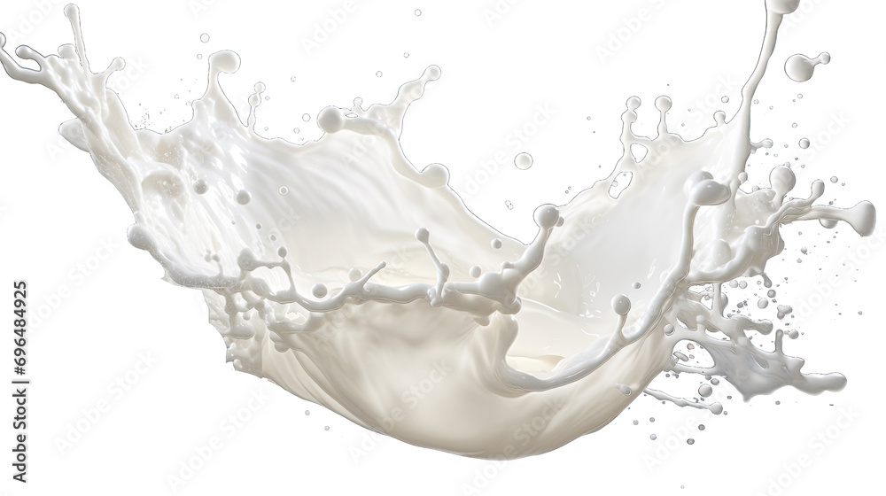 Milk Splash on transparent