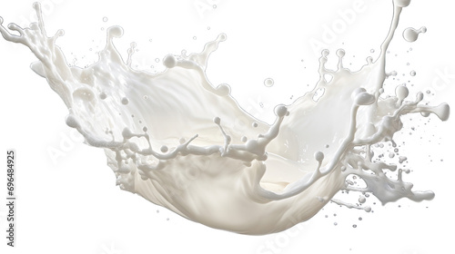 Milk Splash on transparent