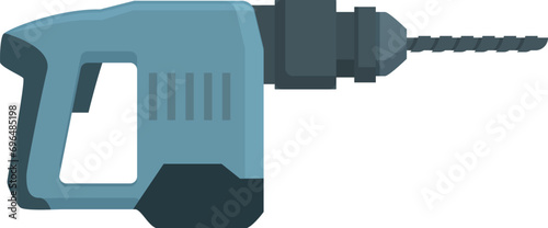 Electric hammer screwdriver icon cartoon vector. Power machine. Saw object